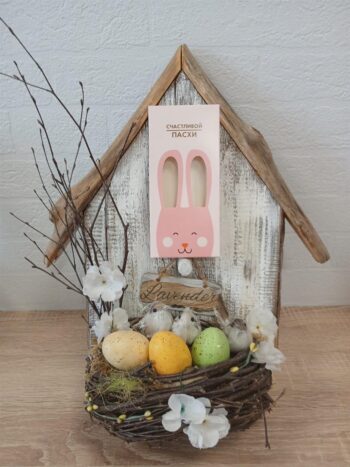 Коробка под плитку шоколада "Пасхальный кролик розовый", 170*80*141 — изображение 3